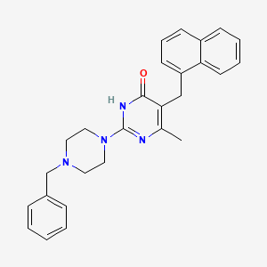 2-(4-benzyl-1-piperazinyl)-6-methyl-5-(1-naphthylmethyl)-4(3H)-pyrimidinone