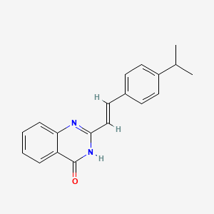 molecular formula C19H18N2O B3717200 2-[2-(4-isopropylphenyl)vinyl]-4(3H)-quinazolinone 