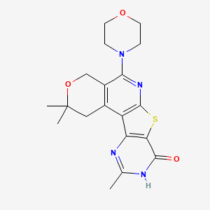 4,4,15-trimethyl-8-morpholin-4-yl-5-oxa-11-thia-9,14,16-triazatetracyclo[8.7.0.02,7.012,17]heptadeca-1(10),2(7),8,12(17),15-pentaen-13-one