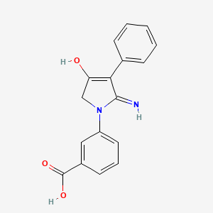 3-(5-amino-3-oxo-4-phenyl-2,3-dihydro-1H-pyrrol-1-yl)benzoic acid