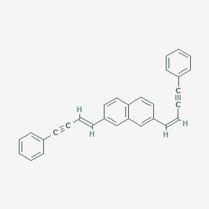 molecular formula C30H20 B371724 2,7-Bis(4-phenyl-1-buten-3-ynyl)naphthalene 