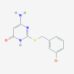 molecular formula C11H10BrN3OS B3717242 6-amino-2-[(3-bromobenzyl)thio]-4(3H)-pyrimidinone 