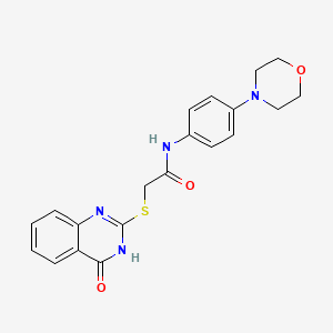 N-[4-(4-morpholinyl)phenyl]-2-[(4-oxo-3,4-dihydro-2-quinazolinyl)thio]acetamide