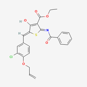 ethyl 5-[4-(allyloxy)-3-chlorobenzylidene]-2-(benzoylamino)-4-oxo-4,5-dihydro-3-thiophenecarboxylate