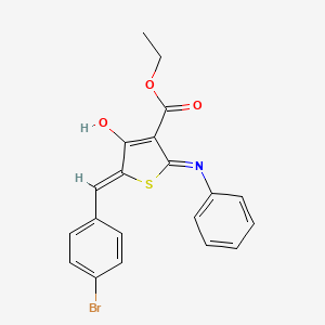 ethyl (5Z)-5-(4-bromobenzylidene)-4-oxo-2-(phenylamino)-4,5-dihydrothiophene-3-carboxylate