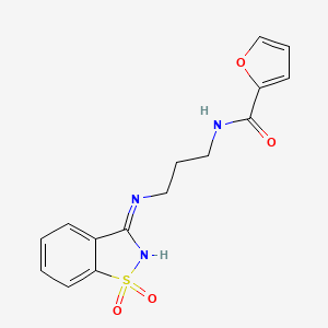 N-{3-[(1,1-dioxido-1,2-benzisothiazol-3-yl)amino]propyl}-2-furamide