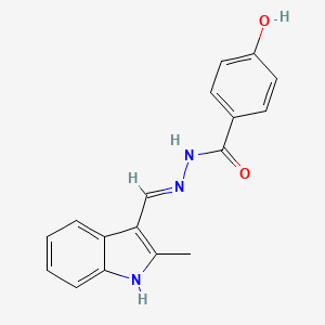 4-hydroxy-N'-[(2-methyl-1H-indol-3-yl)methylene]benzohydrazide