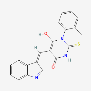 5-(1H-indol-3-ylmethylene)-1-(2-methylphenyl)-2-thioxodihydro-4,6(1H,5H)-pyrimidinedione