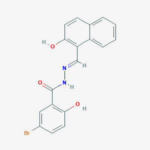 molecular formula C18H13BrN2O3 B3717354 5-bromo-2-hydroxy-N'-[(2-hydroxy-1-naphthyl)methylene]benzohydrazide 