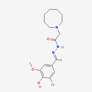 molecular formula C17H24BrN3O3 B3717357 2-(1-azocanyl)-N'-(3-bromo-4-hydroxy-5-methoxybenzylidene)acetohydrazide 