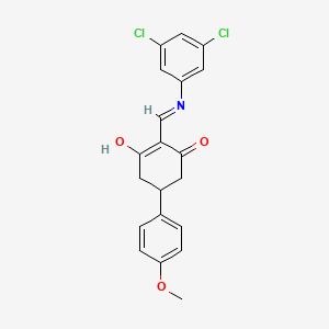 2-{[(3,5-Dichlorophenyl)amino]methylidene}-5-(4-methoxyphenyl)cyclohexane-1,3-dione