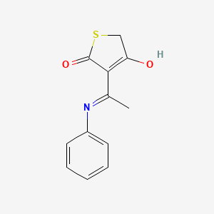 3-(1-anilinoethylidene)-2,4(3H,5H)-thiophenedione