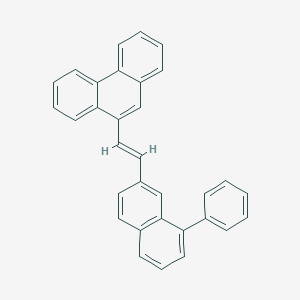 molecular formula C32H22 B371741 9-[(E)-2-(8-phenylnaphthalen-2-yl)ethenyl]phenanthrene 