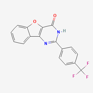 molecular formula C17H9F3N2O2 B3717434 2-[4-(trifluoromethyl)phenyl][1]benzofuro[3,2-d]pyrimidin-4(3H)-one 