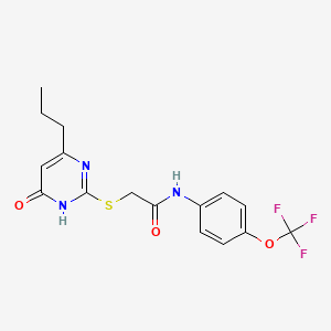 2-[(4-hydroxy-6-propylpyrimidin-2-yl)sulfanyl]-N-[4-(trifluoromethoxy)phenyl]acetamide