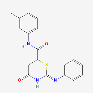 N-(3-methylphenyl)-4-oxo-2-(phenylimino)-1,3-thiazinane-6-carboxamide