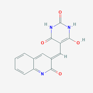 molecular formula C14H9N3O4 B3717471 5-[(2-hydroxy-3-quinolinyl)methylene]-2,4,6(1H,3H,5H)-pyrimidinetrione CAS No. 380473-46-1