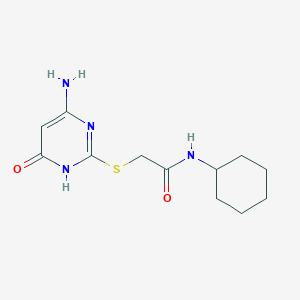 2-[(4-amino-6-oxo-1,6-dihydro-2-pyrimidinyl)thio]-N-cyclohexylacetamide