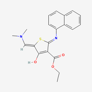 ethyl (5Z)-5-[(dimethylamino)methylidene]-2-(naphthalen-1-ylamino)-4-oxo-4,5-dihydrothiophene-3-carboxylate