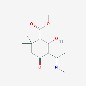 molecular formula C13H19NO4 B3717538 methyl 2,2-dimethyl-5-[1-(methylamino)ethylidene]-4,6-dioxocyclohexanecarboxylate 