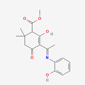 methyl 5-{1-[(2-hydroxyphenyl)amino]ethylidene}-2,2-dimethyl-4,6-dioxocyclohexanecarboxylate