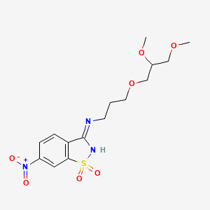 N-[3-(2,3-dimethoxypropoxy)propyl]-6-nitro-1,2-benzisothiazol-3-amine 1,1-dioxide