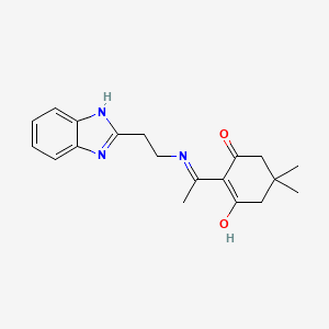 2-(1-{[2-(1H-benzimidazol-2-yl)ethyl]amino}ethylidene)-5,5-dimethylcyclohexane-1,3-dione