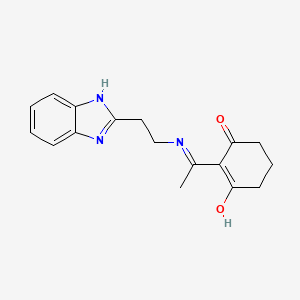 2-(1-{[2-(1H-1,3-BENZIMIDAZOL-2-YL)ETHYL]AMINO}ETHYLIDENE)-1,3-CYCLOHEXANEDIONE