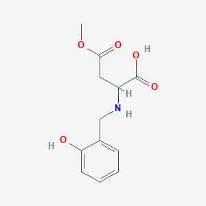 molecular formula C12H15NO5 B371755 2-[(2-Hydroxybenzyl)amino]-4-methoxy-4-oxobutanoic acid 