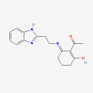 2-acetyl-3-{[2-(1H-benzimidazol-2-yl)ethyl]amino}cyclohex-2-en-1-one