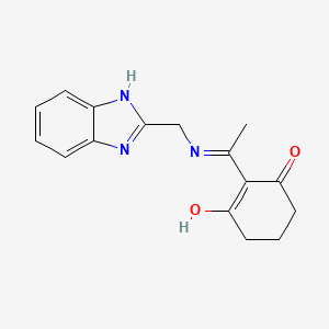 2-{1-[(1H-1,3-BENZIMIDAZOL-2-YLMETHYL)AMINO]ETHYLIDENE}-1,3-CYCLOHEXANEDIONE