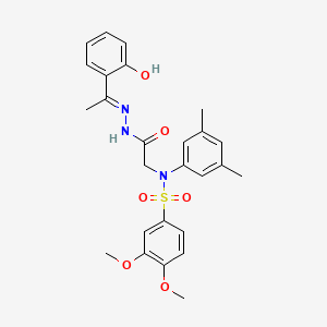 N-(3,5-dimethylphenyl)-N-(2-{2-[1-(2-hydroxyphenyl)ethylidene]hydrazino}-2-oxoethyl)-3,4-dimethoxybenzenesulfonamide