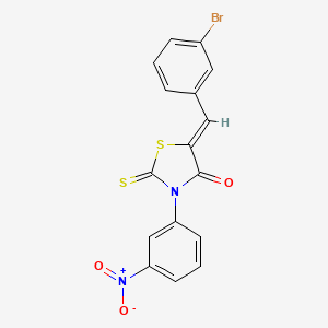 5-(3-bromobenzylidene)-3-(3-nitrophenyl)-2-thioxo-1,3-thiazolidin-4-one