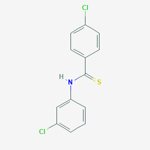 molecular formula C13H9Cl2NS B371764 4-chloro-N-(3-chlorophenyl)benzenecarbothioamide 