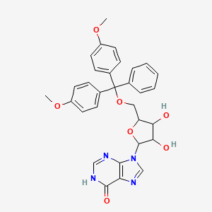 2-{[bis(4-methoxyphenyl)(phenyl)methoxy]methyl}-5-(6-hydroxy-9H-purin-9-yl)tetrahydro-3,4-furandiol