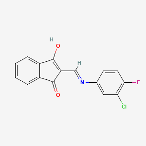 2-{[(3-chloro-4-fluorophenyl)amino]methylene}-1H-indene-1,3(2H)-dione