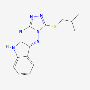 molecular formula C14H14N6S B3717700 3-(isobutylthio)-10H-[1,2,4]triazolo[4',3':2,3][1,2,4]triazino[5,6-b]indole 