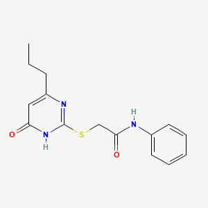 2-[(4-hydroxy-6-propyl-2-pyrimidinyl)thio]-N-phenylacetamide