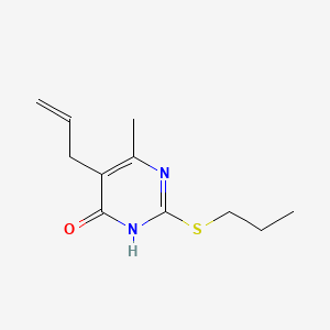 molecular formula C11H16N2OS B3717721 5-allyl-6-methyl-2-(propylthio)-4-pyrimidinol 