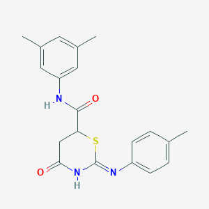 N-(3,5-dimethylphenyl)-2-[(4-methylphenyl)amino]-4-oxo-5,6-dihydro-4H-1,3-thiazine-6-carboxamide