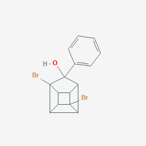 molecular formula C15H12Br2O B371773 1,4-Dibromo-9-phenylpentacyclo[4.3.0.02,5.03,8.04,7]nonan-9-ol 