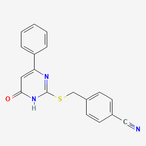 4-{[(6-oxo-4-phenyl-1,6-dihydro-2-pyrimidinyl)thio]methyl}benzonitrile