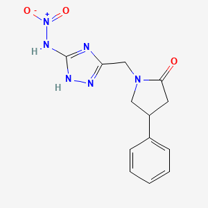 1-{[3-(nitroamino)-1H-1,2,4-triazol-5-yl]methyl}-4-phenyl-2-pyrrolidinone