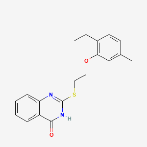 molecular formula C20H22N2O2S B3717744 2-{[2-(2-isopropyl-5-methylphenoxy)ethyl]thio}-4(1H)-quinazolinone 