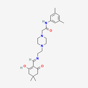 2-[4-(2-{[(4,4-dimethyl-2,6-dioxocyclohexylidene)methyl]amino}ethyl)-1-piperazinyl]-N-(3,5-dimethylphenyl)acetamide