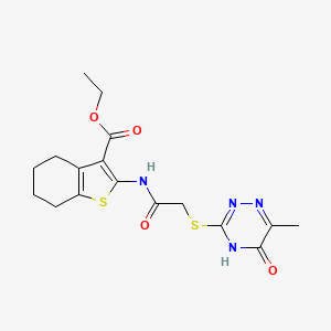 ethyl 2-({[(6-methyl-5-oxo-4,5-dihydro-1,2,4-triazin-3-yl)thio]acetyl}amino)-4,5,6,7-tetrahydro-1-benzothiophene-3-carboxylate