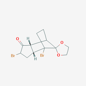 molecular formula C12H14Br2O3 B371778 4,7-Dibromospiro(tricyclo[5.2.1.0~2,6~]decane-10,2'-[1,3]-dioxolane)-3-one 