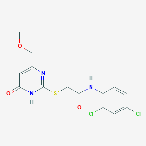 N-(2,4-dichlorophenyl)-2-{[4-(methoxymethyl)-6-oxo-1,6-dihydro-2-pyrimidinyl]thio}acetamide