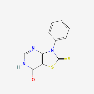 7-hydroxy-3-phenyl[1,3]thiazolo[4,5-d]pyrimidine-2(3H)-thione