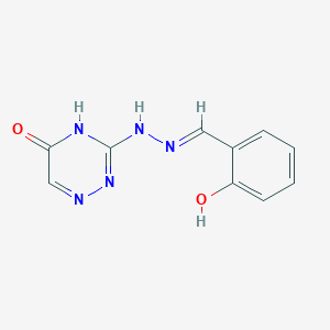 molecular formula C10H9N5O2 B3717850 2-hydroxybenzaldehyde (5-oxo-4,5-dihydro-1,2,4-triazin-3-yl)hydrazone 